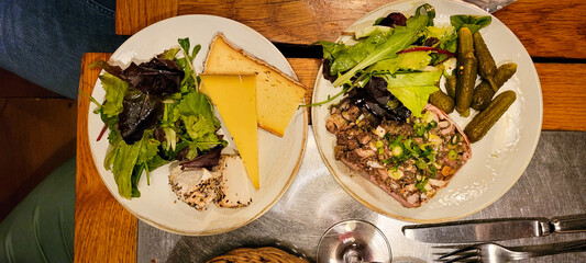 A typical entree in Parisian Bistro