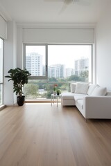 Bright and Airy Living Room with City Views