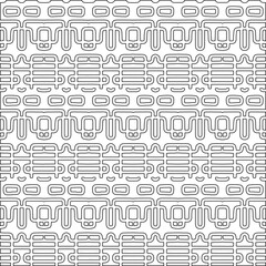 Abstract shapes.Patterns from lines.White wallpaper. Vector graphics for design, textile, decoration, cover, wallpaper, web background, wrapping paper, fabric, packaging. Repeating pattern.
