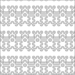 Abstract shapes.Patterns from lines.White wallpaper. Vector graphics for design, textile, decoration, cover, wallpaper, web background, wrapping paper, fabric, packaging. Repeating pattern.