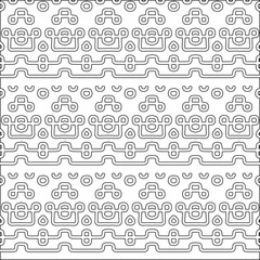 Abstract shapes.Patterns from lines.White wallpaper. Vector graphics for design, textile, decoration, cover, wallpaper, web background, wrapping paper, fabric, packaging. Repeating pattern.