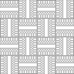 Abstract shapes.Patterns from lines.White wallpaper. Vector graphics for design, textile, decoration, cover, wallpaper, web background, wrapping paper, fabric, packaging. Repeating pattern.