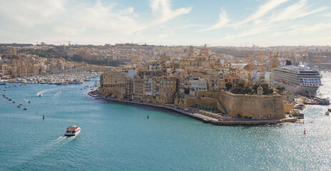 A view of Birgu and Senglea (Valletta Grand Harbour), Malta