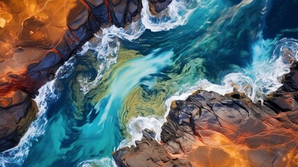 "Abstract Aerial Dreams Photo": Use drone photography to create an abstract and visually striking composition of landscapes of Maimi from above