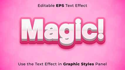 Editable EPS Text Effect of Valentine for Title and Poster. 3D Template, Headline Template, Love
