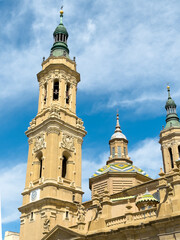 Fototapeta na wymiar Basilica and cathedral of El Pilar, Zaragoza, Spain. High quality photo