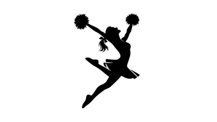 Cheerleader Silhouette Vector