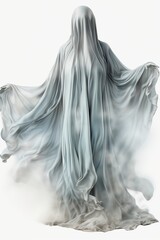 Ghost figure with white shroud