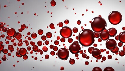 Microscopic view of red blood cells on a white background