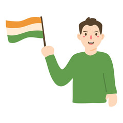hands waving flags of india illustration