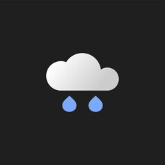 Rainy weather icon or Rainy weather sign vector isolated. Best Rainy weather icon for apps, websites, print design, and more.
