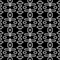 
White background with black pattern. Seamless texture for fashion, textile design,  on wall paper, wrapping paper, fabrics and home decor. Simple repeat pattern.