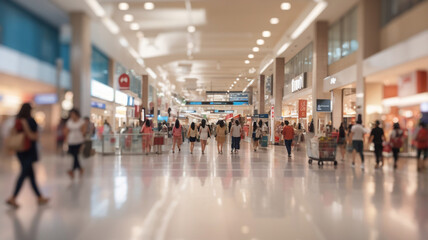 Obraz premium Urban Elegance: Blurred Image Background of Shopping Mall