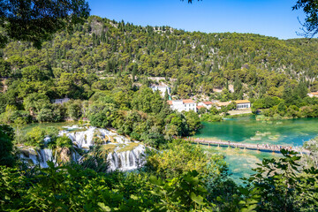 Beautiful Krka Waterfalls in Krka National Park, Croatia. - 711116333