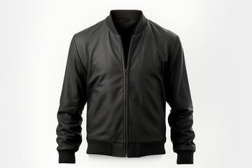 men's jacket and black t-shirt isolated on a white background. fashionable casual wear