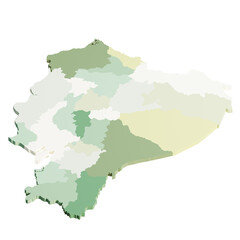 Obraz premium 3d Ecuador map with states