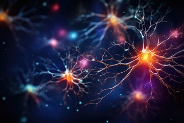 Fototapeta na wymiar Brain neural neuronal networks neurons Axons and Dendrites Synapses Neurotransmitters, Human Mind Action potentials. Neural circuits processing pathways. Plasticity Receptors signal transduction