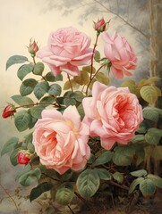 Antique Rose Garden Prints: Capturing Gentle Rose Garden Breezes with Stunning Wall Art