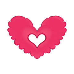 pink heart with a flower