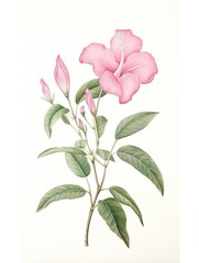 Vintage Art Print: Artisanal Botanical Illustrations with Delicate Watercolor Plant Designs