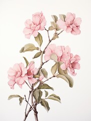 Fresh Spring Blossom Studies: Artisanal Botanical Wall Art Craftsmanship