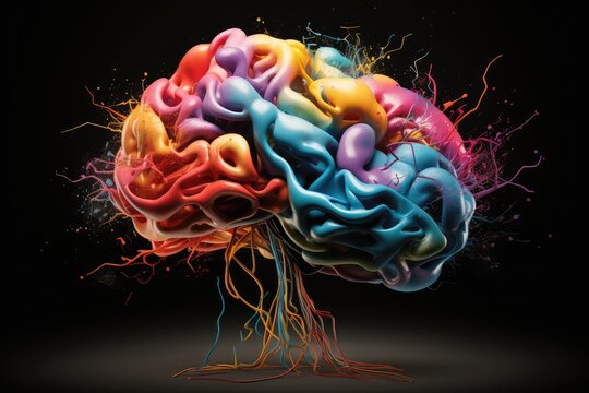 3D brainstorm symbol mindful brain icon, concept mapping and word association. Creative TRIZ, concept fan technique. Lotus Blossom Technique challenging assumptions. SWOT brainstorming mind analysis