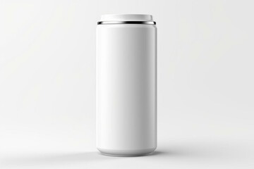 500ml Mockup Template. White metal can. Isolated on white. 3D rendering. Generative AI