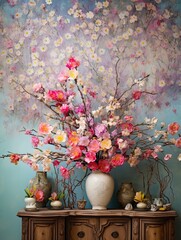 Boho Floral Wall Decor: Spring Blossom Celebration - Wall Art Delight