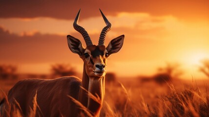 Majestic Deer with Impressive Antlers in a Serene Forest Setting - AI-Generative