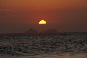 Fototapeta na wymiar Sunset Ipanema - Rio de Janeiro