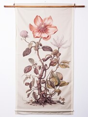Ethereal Blooming Seasons: Vintage Art Print Revealing a Tapestry of Ethereal Plants
