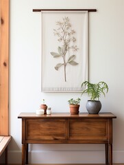 Ethereal Plant Tapestry: Vintage Art Print Showcasing Nature's Delicate Details