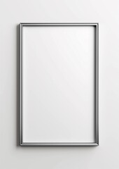 Modern Metal Frame isolated on white background. Blank for Copy Space