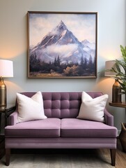 Hand-Painted Mountain Scenes: Timeless Landscape Collections & Vintage Flair Wall Art