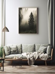 Minimalist Forest Landscapes: Farmhouse Wall Decor with a Serene Touch