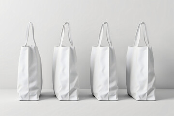 Tote bags on white background mockup