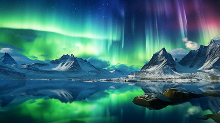 fantastic Aurora Borealis or northern phenomenon