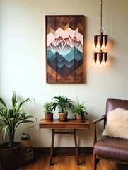 Organic Mountain Vista Decor: Majestic Valleys and Peaks Wall Art Collection