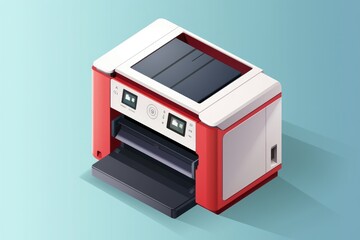 Office photocopier   icon in 3D style