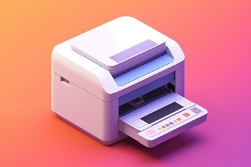 Office photocopier   icon in 3D style