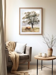 Breathe Life into Any Space: Pastoral Scene Watercolors - Captivating Wall Art
