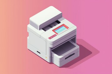 Office photocopier   icon in 3D style