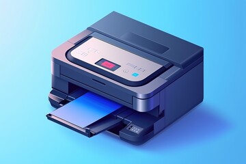 Office photocopier   icon in 3D style