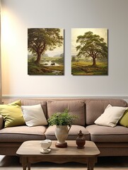 Vintage Art Print Collections: Peaceful Pastoral Paintings - Countryside Serenity on Canvas