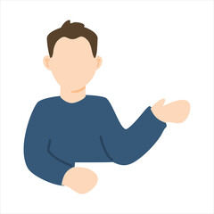 The Man Spreads His Hands, a Gesture of Excuse Me