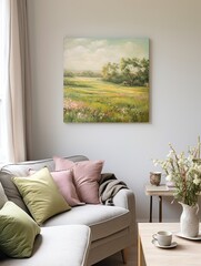 Peaceful Pastoral Paintings: Serene Countryside Scenes and Field Painting Wall Art