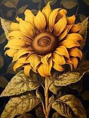 Retro Sunflower Art Prints - Capturing the Classic Beauty of Golden Blooms