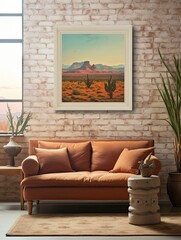 Vintage Southwest Desert Landscape Wall Art: Blending Desert Beauty with Vintage Charm