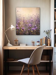 Wildflower Dreams: Textured Canvas Print Decor Blending Classic Scenes with Modern Techniques