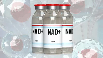 Fotobehang The Nicotinamide adenine dinucleotide (NAD+) for medical or sci concept 3d rendering. © niphon
